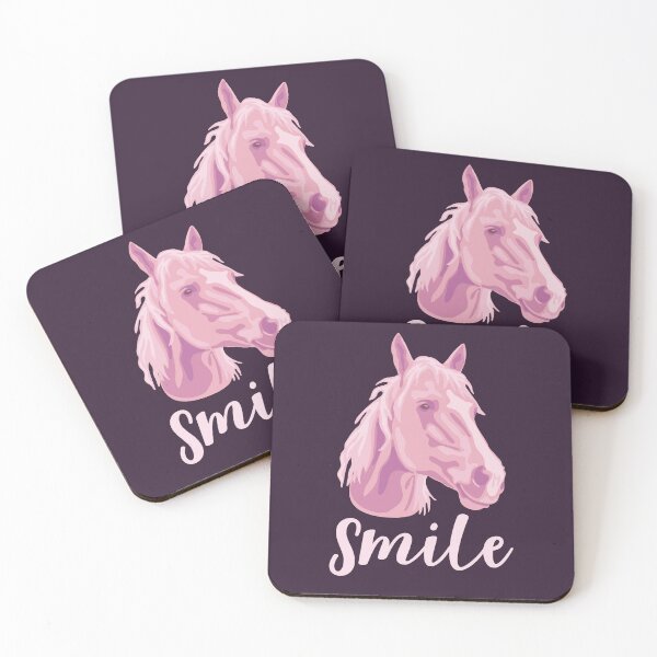 Item preview, DuFauna Pink Horse Joyful Smile Dark 02081201 designed and sold by DuFauna.