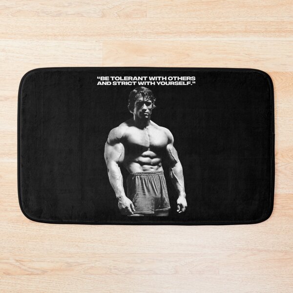 Item preview, Stoic Quote “Be tolerant with others and strict with yourself.” Arnold Schwarzenegger fan art designed and sold by HuzaifaNaveedh.