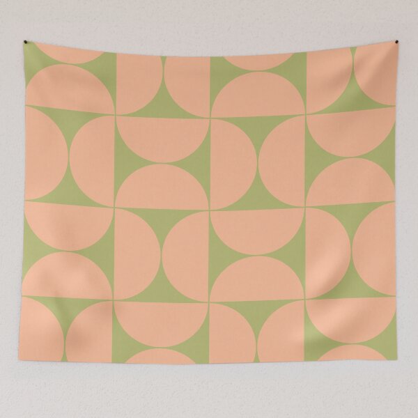 Item preview, Mid-Century Modern Pattern No.63 - Green Banana and Peach Fuzz designed and sold by Zoltan Ratko.