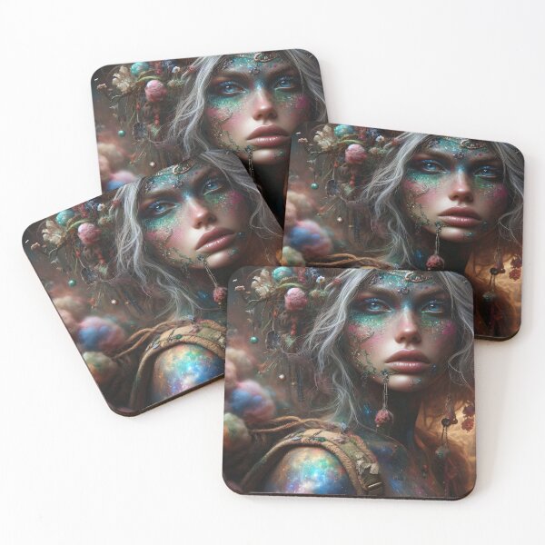 Item preview, A fairy with cosmic and floral elements designed and sold by faefreaks.