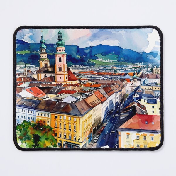 Item preview, Watercolor Design of Linz - Austria designed and sold by Sketch-Shack.