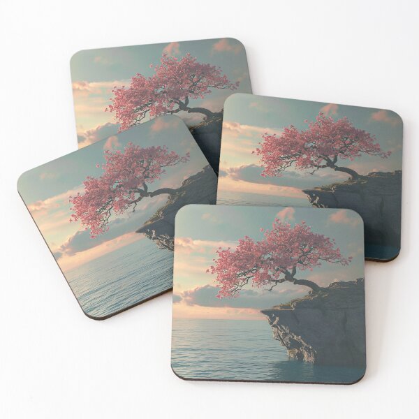 Item preview, Tranquil Cherry Blossom Tree on a Cliff designed and sold by dcrc.