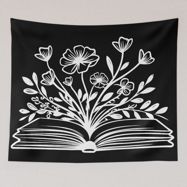 Item preview, Flowers Growing From a Book V2 designed and sold by Brewed Beginnings - Coffee. Books. Art..