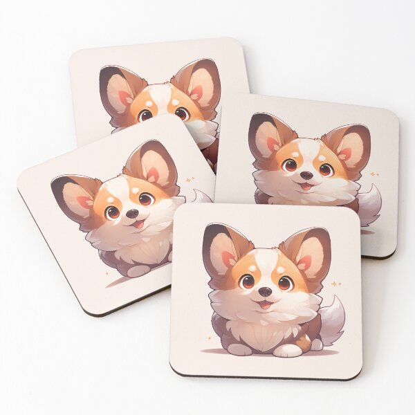 Item preview, Cute Kawaii Jolly Corgi Happy Dog designed and sold by CozyKawaiiArt.