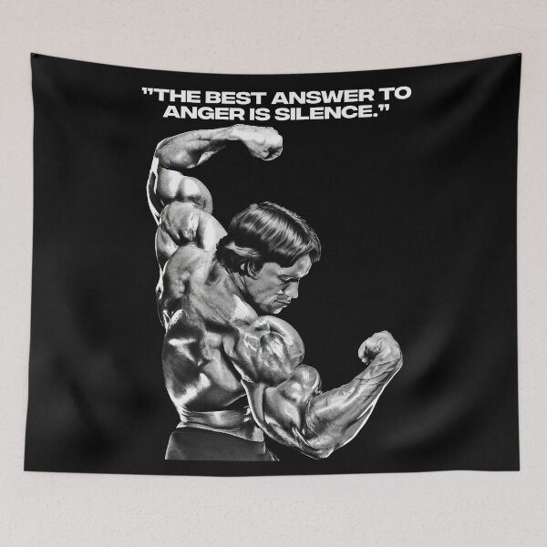 Item preview, Stoic Quote ”The best answer to anger is silence.” Arnold Schwarzenegger fan art designed and sold by HuzaifaNaveedh.