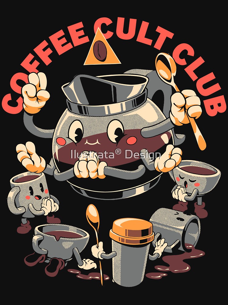 Thumbnail 7 of 7, Essential T-Shirt, Holy Coffee Club - Black designed and sold by ilustrata.