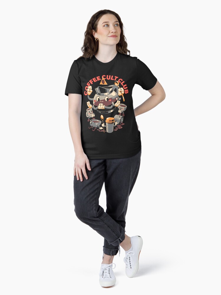 Thumbnail 4 of 7, Essential T-Shirt, Holy Coffee Club - Black designed and sold by ilustrata.