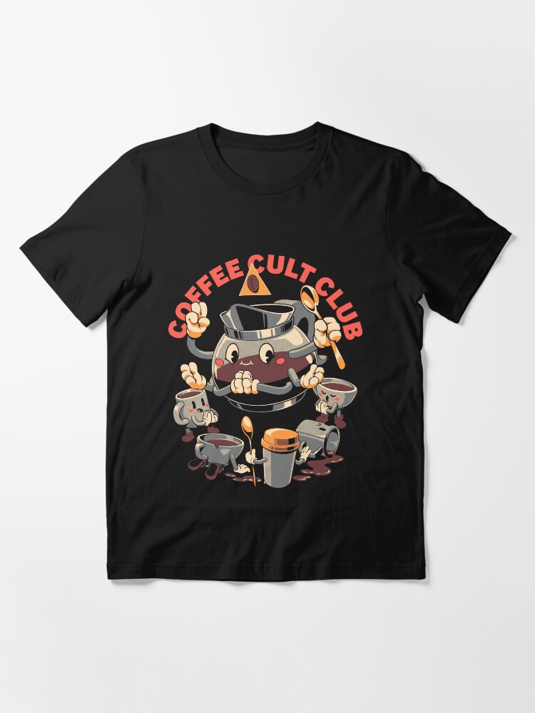 Thumbnail 3 of 7, Essential T-Shirt, Holy Coffee Club - Black designed and sold by ilustrata.