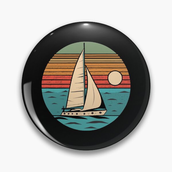 Item preview, Vintage colors sunset groundhog sailboat designed and sold by desinganddecor.