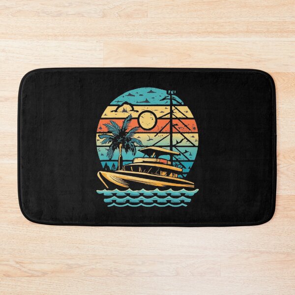 Item preview, Vintage colors sunset groundhog boat designed and sold by desinganddecor.