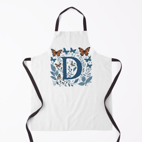 Item preview, Letter D in blue with butterflies designed and sold by Shinery2023.