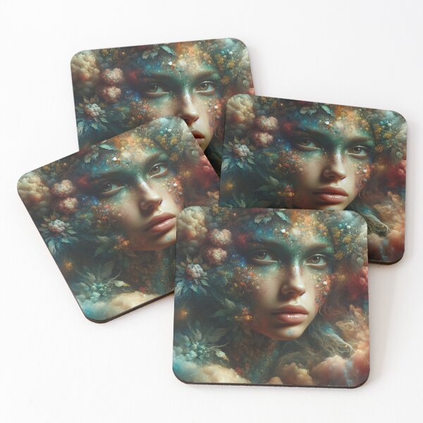 Item preview, A fairy with cosmic and floral elements designed and sold by faefreaks.