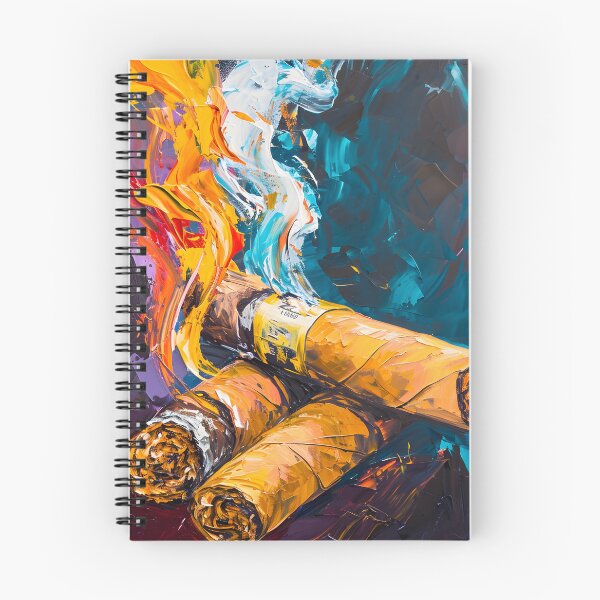 Artikelvorschau, Zeit einfangen – Palettenmesser-Poesie im langsamen Abbrennen einer von der KI generierten Zigarre entworfen und verkauft von OlfactoART Studio.