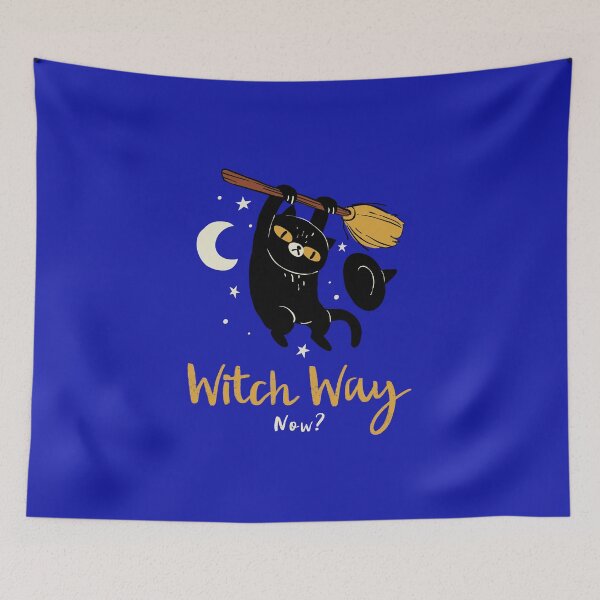 Item preview, Whimsical Witchy Cat - Magical Direction Humor designed and sold by ElLocoMus.