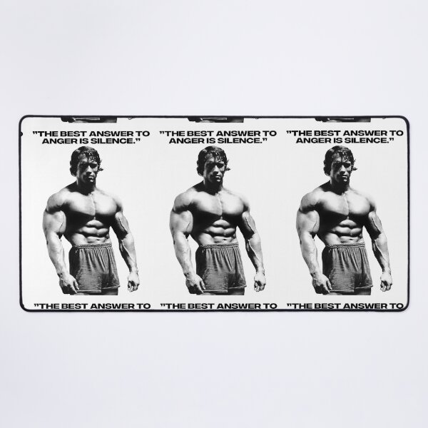 Item preview, Stoic Quote ”The best answer to anger is silence.” Arnold Schwarzenegger fan art designed and sold by HuzaifaNaveedh.