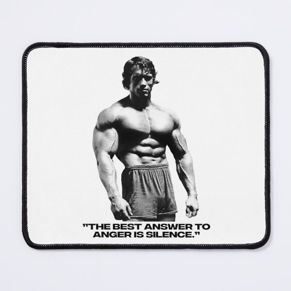 Item preview, Stoic Quote ”The best answer to anger is silence.” Arnold Schwarzenegger fan art designed and sold by HuzaifaNaveedh.