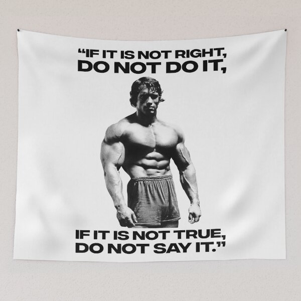 Item preview, Stoic Quote “If it is not right, do not do it, if it is not true, do not say it.” Arnold Schwarzenegger Fan art designed and sold by HuzaifaNaveedh.