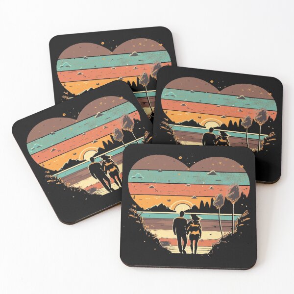 Item preview, Vintage colors sunset  lovers with romanti couple designed and sold by desinganddecor.