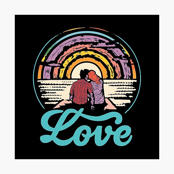 Item preview, Vintage colors sunset  lovers with romanti couple designed and sold by desinganddecor.