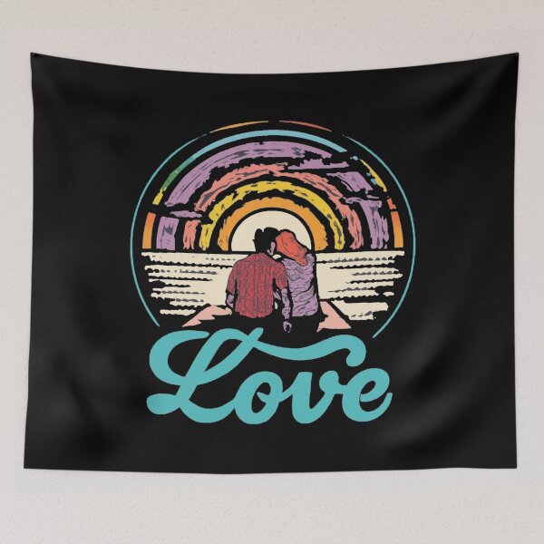 Item preview, Vintage colors sunset  lovers with romanti couple designed and sold by desinganddecor.