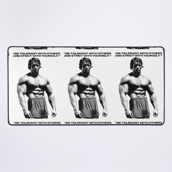 Item preview, Stoic Quote “Be tolerant with others and strict with yourself.” Arnold Schwarzenegger fan art designed and sold by HuzaifaNaveedh.