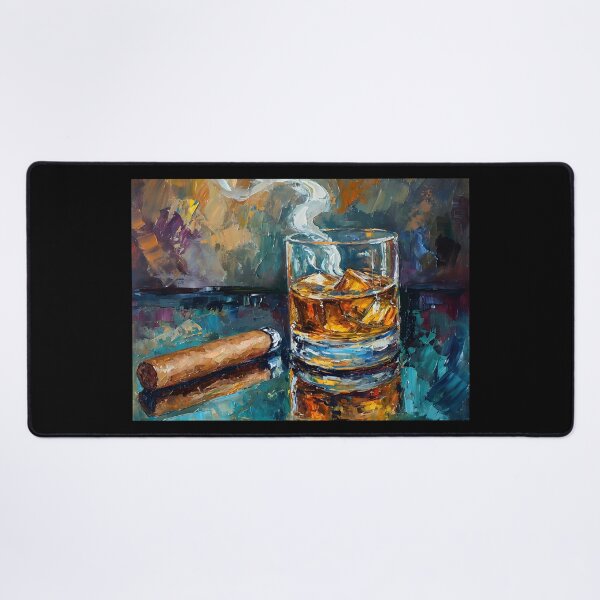 Artikelvorschau, Künstlerische Alchemie – Farben, Pinselstriche und die langsame Umarmung von Whisky und Zigarre entworfen und verkauft von OlfactoART Studio.