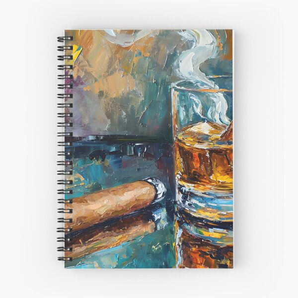 Artikelvorschau, Künstlerische Alchemie – Farben, Pinselstriche und die langsame Umarmung von Whisky und Zigarre entworfen und verkauft von OlfactoART Studio.