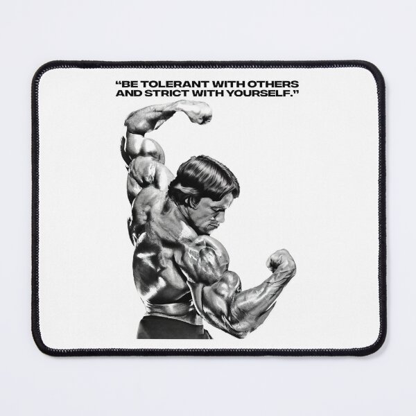 Item preview, Stoic Quote “Be tolerant with others and strict with yourself.” Arnold Schwarzenegger fan art designed and sold by HuzaifaNaveedh.