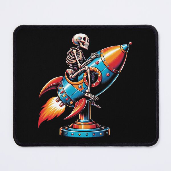 Item preview, Skeleton on a Rocket Ride designed and sold by danchampagne.