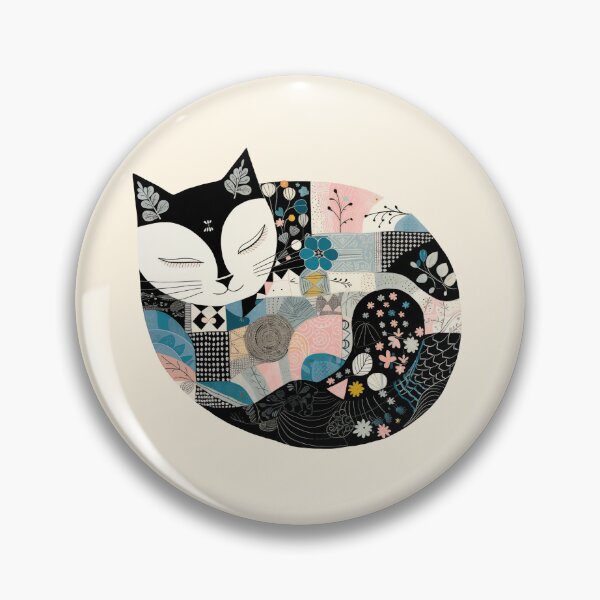 Item preview, Patchwork Cat designed and sold by RetroPrints.