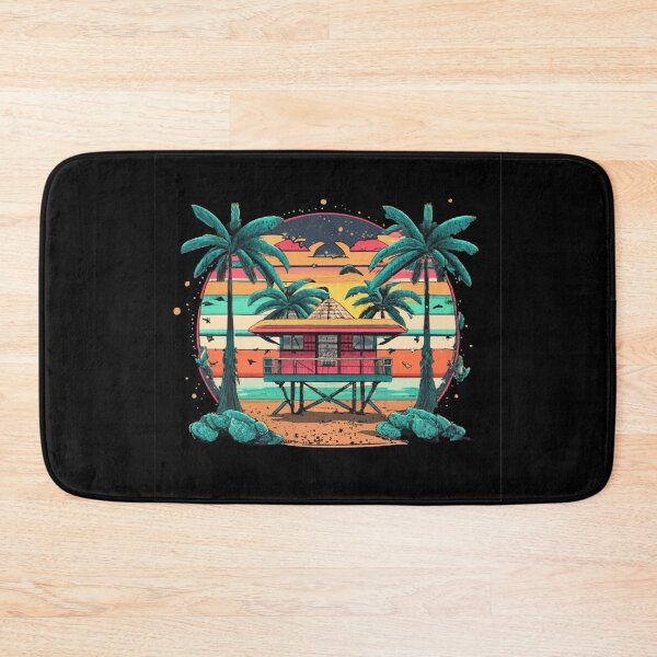 Item preview, Vintage colors sunset lifeguard's house designed and sold by desinganddecor.