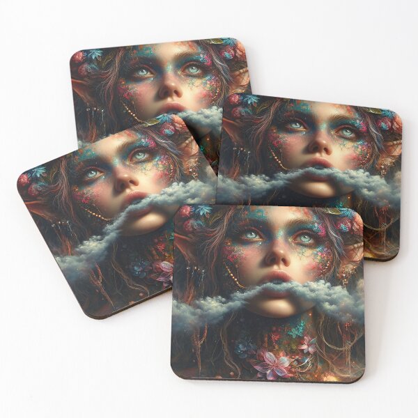 Item preview, A fairy with cosmic and floral elements designed and sold by faefreaks.