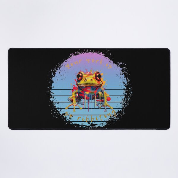 Item preview, Your Work Is So Ribbiting, Smilling Frog Meme designed and sold by LiliDedula.