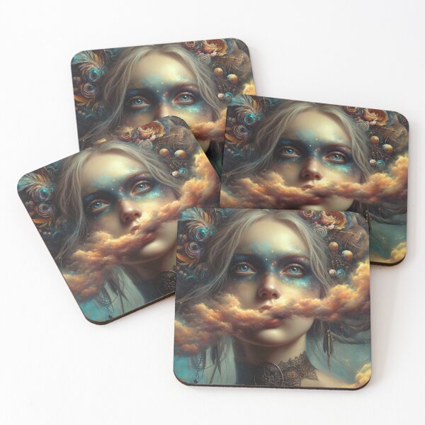 Item preview, A fairy with cosmic and floral elements designed and sold by faefreaks.