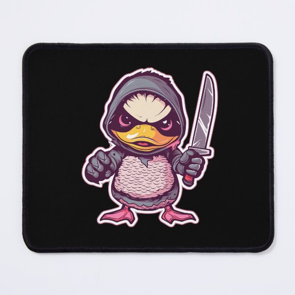Item preview, Duck Knife - Playful Art Brut Sticker Featuring a Cute Killer Duck in Mask designed and sold by zax454.