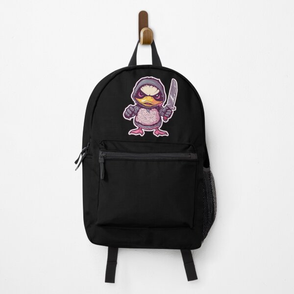 Item preview, Duck Knife - Playful Art Brut Sticker Featuring a Cute Killer Duck in Mask designed and sold by zax454.