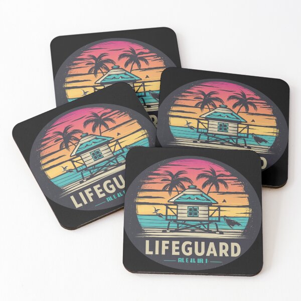 Item preview, Vintage colors sunset lifeguard's house designed and sold by desinganddecor.