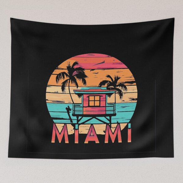 Item preview, Vintage colors sunset lifeguard's house designed and sold by desinganddecor.