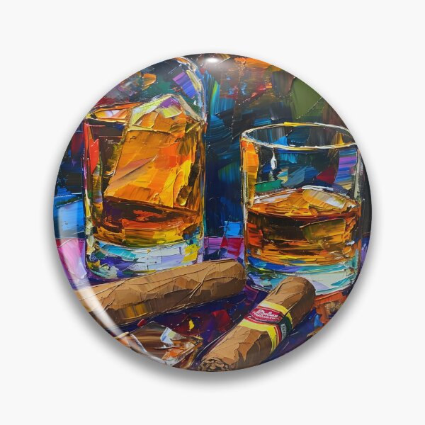 Artikelvorschau, Genussvolle Fusion aus Whisky und Zigarre, die sich langsam in farbenfrohen Tönen entfaltet entworfen und verkauft von OlfactoART Studio.