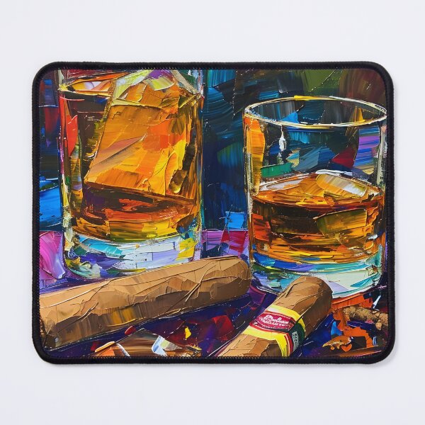 Item preview, Indulgent Fusion- Whiskey and Cigar, Unveiling Slowly in Colorful Tones designed and sold by OlfactoART Studio.