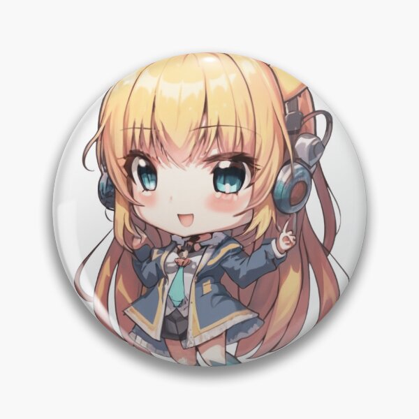Artikelvorschau, Aufkleber Pin Chibi #18 entworfen und verkauft von AnimaBlu.