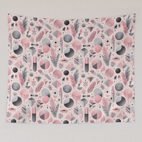 Item preview, Pink and grey aesthetic art deco designed and sold by CandyVenom.