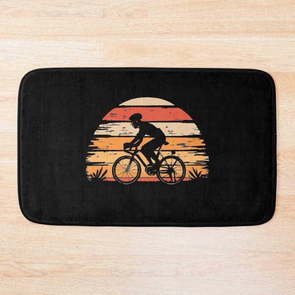 Item preview, Vintage sunset colors with colorful cyclist designed and sold by desinganddecor.