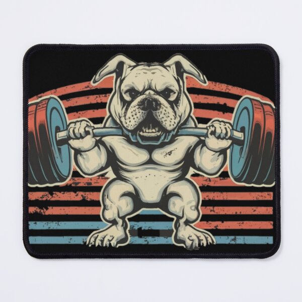 Item preview,  Pet English Bulldog Weightlifting designed and sold by SoulOfTrees.