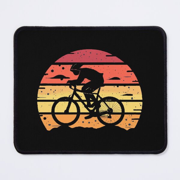 Item preview, Vintage sunset colors with colorful cyclist designed and sold by desinganddecor.