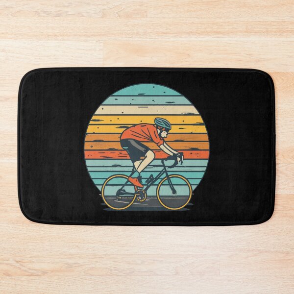 Item preview, Vintage sunset colors with colorful cyclist designed and sold by desinganddecor.