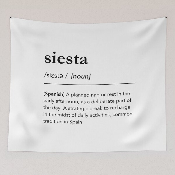 Item preview, Siesta definition. Siesta meaning. Meaning of siesta. Gift for spanish teacher. Spanish words with english designed and sold by lagunaklein.