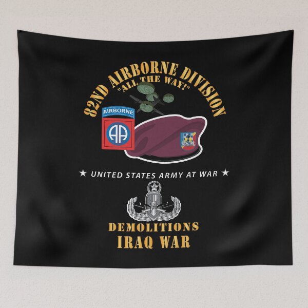 Item preview, Army - 82nd Airborne Div - Beret - Mass Tac - Maroon  - 82nd Avn Regt - Demolitions - Iraq War designed and sold by Military Insignia Products.
