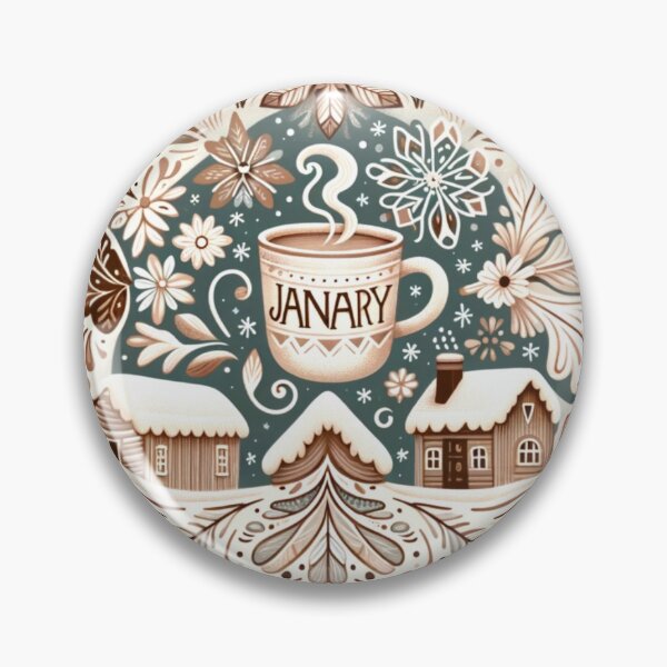 Item preview, "Cozy January Warmth: Coffee and Snowflakes" designed and sold by Fourseason664.