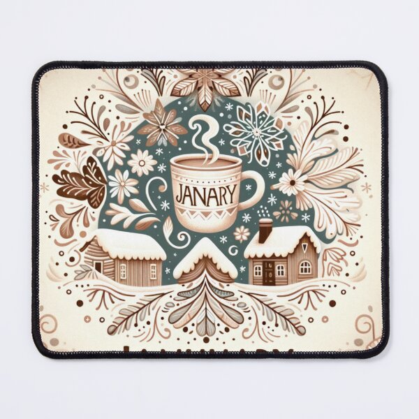 Item preview, "Cozy January Warmth: Coffee and Snowflakes" designed and sold by Fourseason664.